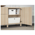 BESTÅ Storage combination with drawers, white stained oak effect/Lappviken/Stubbarp white stained oak effect, 180x42x74 cm