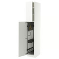 METOD High cabinet with cleaning interior, white/Stensund white, 40x60x220 cm
