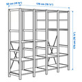 IVAR 4 sections/shelves, pine, 179x50x179 cm