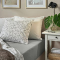 VÅRVIAL Fitted sheet, light grey, 120x200 cm