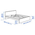 MALM Bed frame with mattress, white stained oak veneer/Åbygda medium firm, 140x200 cm