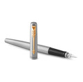 Parker Gift Set Jotter Steel GT - Fountain Pen & Ballpoint Pen