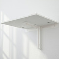 NORBERG Wall-mounted drop-leaf table, white, 74x60 cm