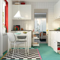 VIHALS Chair, white/Tibbleby beige-grey