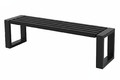 Architectural Metal Garden Bench Bold 150cm, black