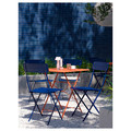 SUNDSÖ Folding chair, dark blue outdoor