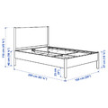 TONSTAD Bed frame, oak veneer, 140x200 cm