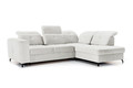 Corner Sofa-Bed Right Belavio L Raven 22, light beige