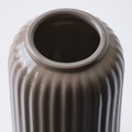 STILREN Vase, dark grey-beige, 12 cm