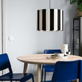 RINGSTA / HAVSDJUP Pendant lamp, black/white, 42 cm