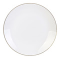 Plate Pearl Gold 27cm, white