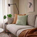 SANDTRAV Cushion, grey-green/white, 45x45 cm