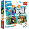 Trefl Children's Puzzle Animal Planet 4in1 35-48-54-70pcs 4+