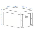 GÄRDESGÅRD Storage box with lid, natural, 18x25x16 cm