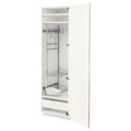 METOD / MAXIMERA High cabinet with cleaning interior, white/Vallstena white, 60x60x200 cm