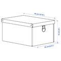 NIMM Storage box with lid, yellow, 25x35x15 cm