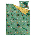 BRUMMIG Duvet cover and pillowcase, forest animal pattern/multicolour, 150x200/50x60 cm