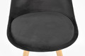 Upholstered Dining Chair Bolonia Lux, black