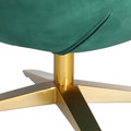 Armchair Egg Velvet Gold, dark green