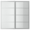 SVARTISDAL Pair of sliding doors, white paper effect, 200x201 cm