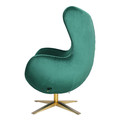 Armchair Egg Velvet Gold, dark green