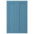 LERHYTTAN 2-p door f corner base cabinet set, blue, 25x80 cm