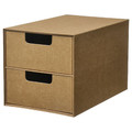 GÄRDESGÅRD Mini chest with 2 drawers, natural, 16x25 cm