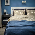 ÄNGSNEJLIKA Duvet cover and 2 pillowcases, grey-beige/off-white, 200x200/50x60 cm