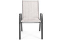 Elegant Outdoor Table with 2 Chairs, Duo 80 cm, grey