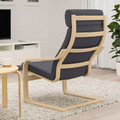 WRONG! POÄNG Armchair, white stained oak veneer/Skiftebo dark grey