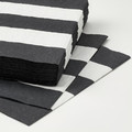 SILVERTETRA Paper napkin, striped black/white, 33x33 cm, 30 pack
