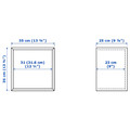 EKET Wall cabinet with glass door, light grey-blue, 35x25x35 cm