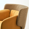 BINGSTA Armchair, Vissle dark yellow, Kabusa dark yellow