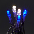 LED Lighting Chain 120 LED 7.1 m, outdoor, transparent, white-blue