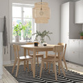 SKANSNÄS / LISABO Table and 4 chairs, light beech veneer/ash, 115/170 cm