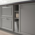 TORNVIKEN Open cabinet, grey, 20x37x80 cm