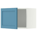METOD Wall cabinet, white/Lerhyttan blue, 60x40 cm