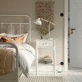 BLÄSTÅSEN Bedside table, white, 50x37x76 cm