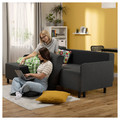BRUKSVARA 3-seat sofa-bed with chaise longue, with chaise longue grey