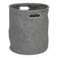 Felt Boxes Set of 2pcs, round, grey