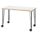 LAGKAPTEN / KRILLE Desk, white anthracite/black, 120x60 cm