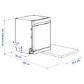 SÖDERBODA Built-in dishwasher, IKEA 500 stainless steel colour, 60 cm