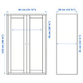 HAVSTA Cabinet, white, 81x35x123 cm