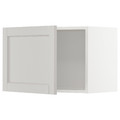 METOD Wall cabinet, white/Lerhyttan light grey, 60x40 cm