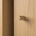 LÅDMAKARE Storage combination w sliding doors, with 7 shelves/oak effect, 198x35x212 cm