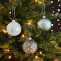 Christmas Glass Baubles Set Folklore Myths 6pcs
