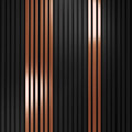 Lamella Wall Panel Slim Vertical Line 132 x 2650 mm 2.6 m, black, felt