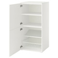 PLATSA Storage combination with doors, white/Fonnes white, 60x57x123 cm