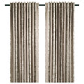 HÄCKBERBERIS Room darkening curtains, 1 pair, beige, 145x300 cm