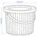 DAMMÄNG Bin with lid, dark grey, 8 l